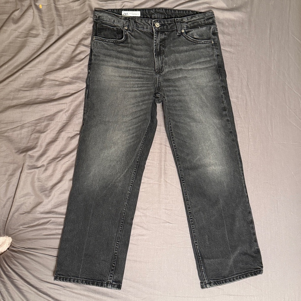 Dark grey wash Zara jeans